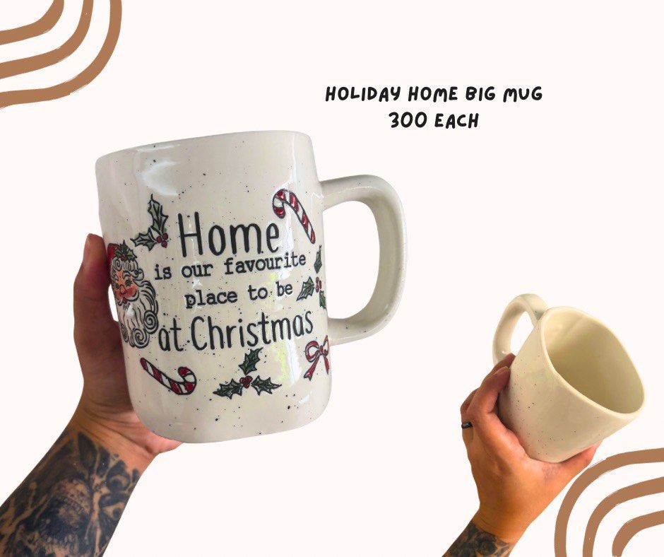 Home For Christmas Big White Mug (Category: Coffee & Tea Tableware) located in Pasig City. Submitted by homeyvibesph (Listing ID 1460387595, Image 1). Description: 3 pcs available .