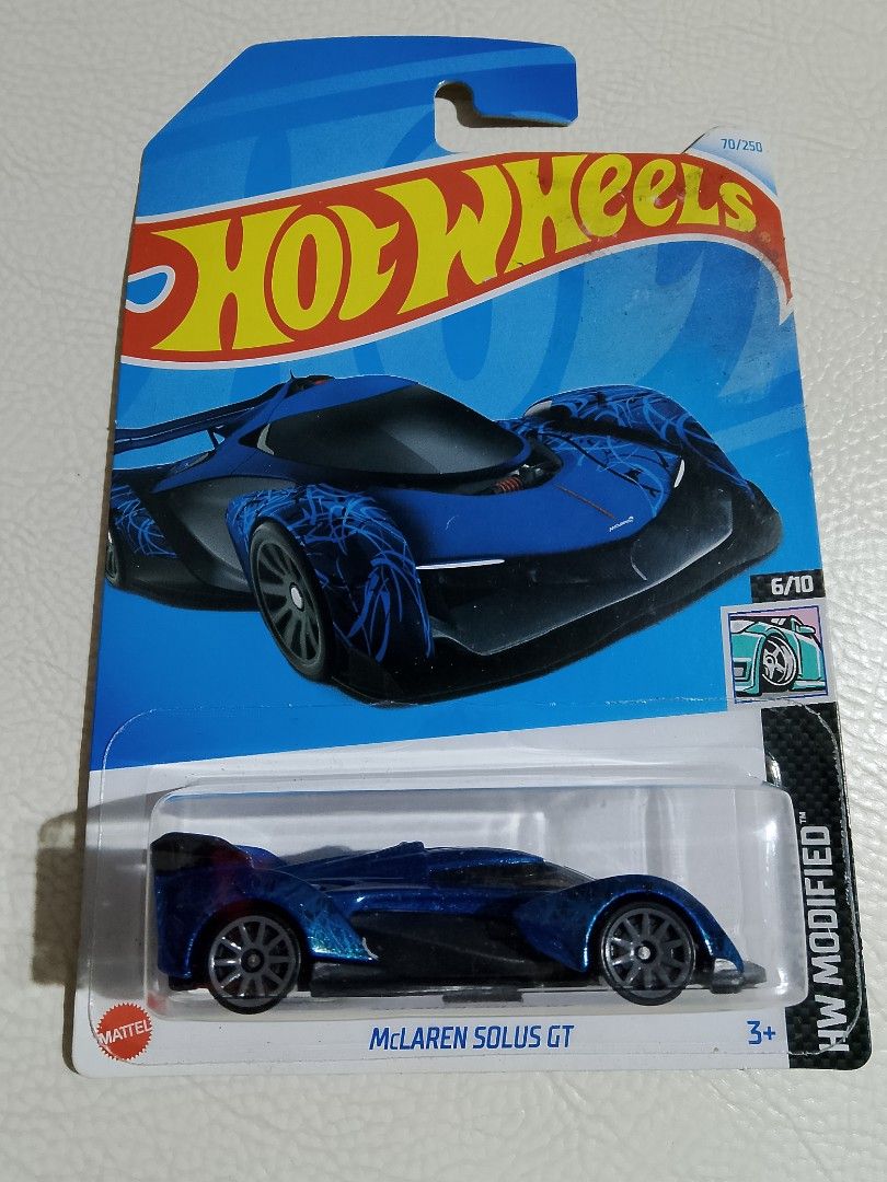 Hot wheels McLaren Solus GT (Category: Vehicle & Diecast Models) located in Paranaque City. Submitted by g-books-n-toys (Listing ID 1460458971, Image 1). Description: card has sticker residue.