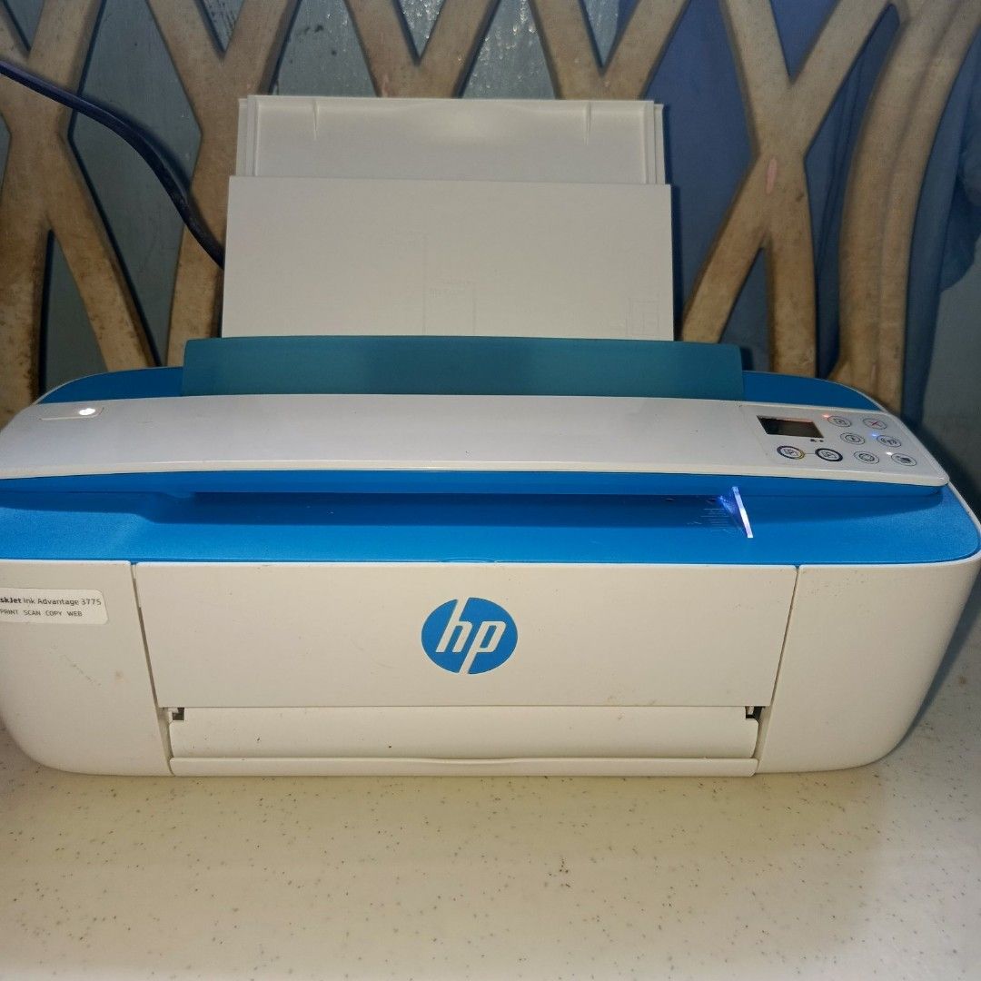 HP Ink Advantage 3775 All-in-One Printer (Category: Printers, Scanners & Copiers) located in Rodriguez. Submitted by kmtn0704 (Listing ID 1460339110, Image 1). Description: - HP Ink Advantage 3775 All-in-One Printer - Functions: Print, Scan, Copy - Includes: Power Cable, USB Cable - Condition: Tested and working - Ideal for: Home or Office use Baka po may interested sa printer namin. 😊 Bought around 2019 and twice lang po nagamit ever since sa p