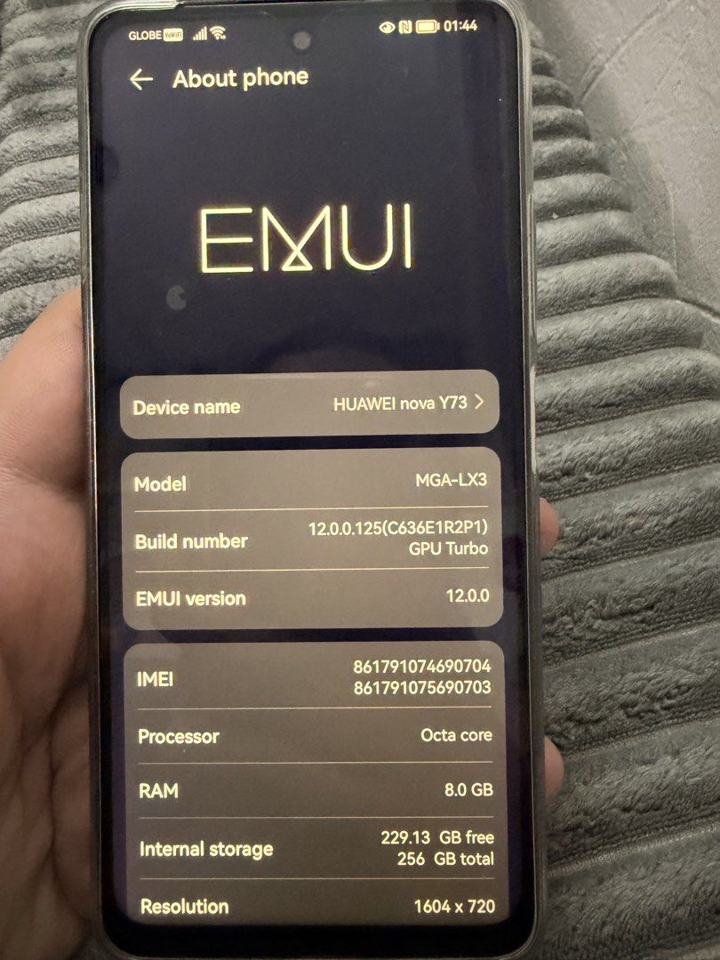 Huawei Nova Y73 (Category: Huawei) located in Caloocan City. Submitted by ajbp11 (Listing ID 1460493086, Image 2). Description: Used very very few times only Still under warranty No issues Never been repaired No dents or scratches Spare phone only Las Piñas location Offer your price now.
