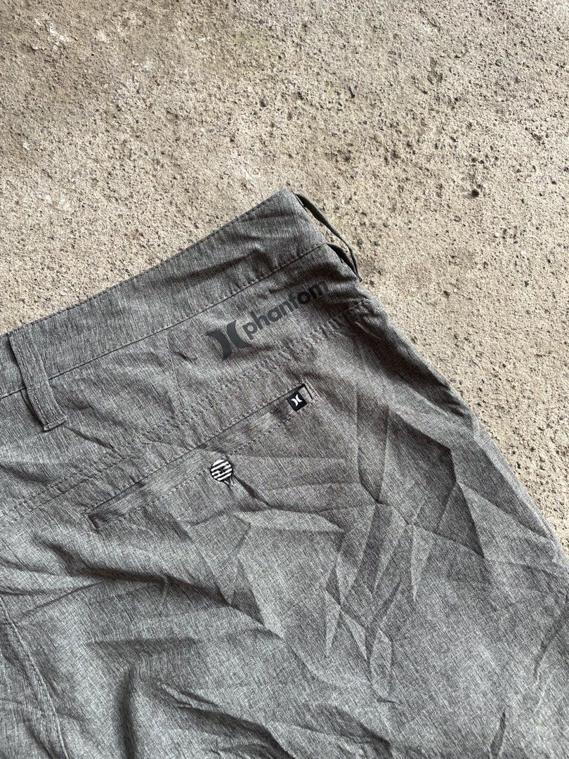 Hurley Phantom Grey Heathered Board Shorts (Category: Shorts) located in General Santos City (Dadiangas). Submitted by christbluee (Listing ID 1460458694, Image 3). Description: - Grey heathered Hurley Phantom board shorts - Quick-dry material - Elastic waistband with drawstring - Back pockets with button closure - Comfortable fit - Ideal for swimming or casual wear.