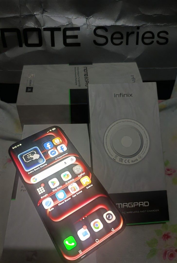 Infinix note 60 pro (Category: Announcements) located in Manila. Submitted by safephoenix.21d97f (Listing ID 1460367643, Image 1). Description: For sale 2 weeks old infinix note edge 5g complete smooth with receipt.. pick up only Pasig manggahan.. 16k slightly negotiable.