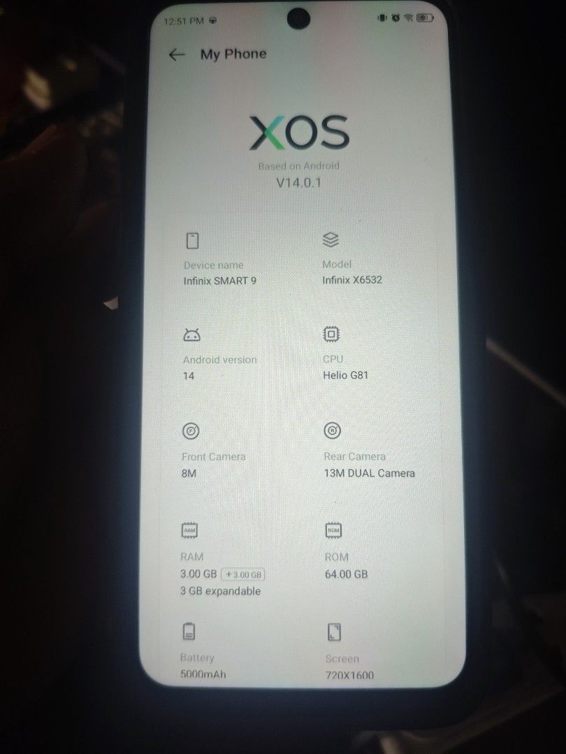 Infinix Smart 9 6+64gb Android 14 (Category: Android Others) located in Manila. Submitted by timecraftph (Listing ID 1460348284, Image 1). Description: Infinix Smart 9 Helio G91 Processor for gaming Adreno GPU 120hz Refresh rate 240hz touch sampling rate 6gb ram 64gb internal expandable to 2tb .