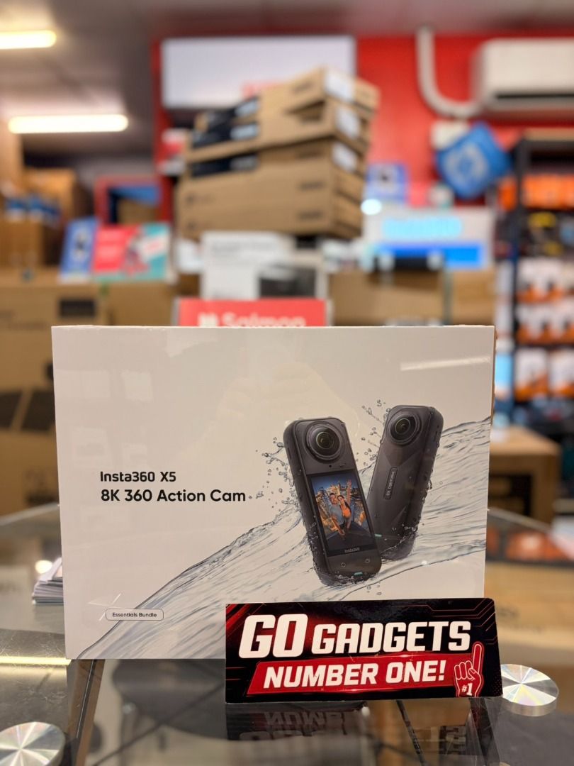 Insta360 X5 ESSENTIALS BUNDLE 8K 360 Action Cam (Category: Cameras) located in Caloocan City. Submitted by brightfalcon.8419cc (Listing ID 1460416725, Image 2). Description: - Insta360 X5 8K 360 Action Cam - Capture breathtaking 8K 360-degree footage - Perfect for sports, adventures, and dynamic content creation - Includes an essential accessory bundle - Get yours today!.