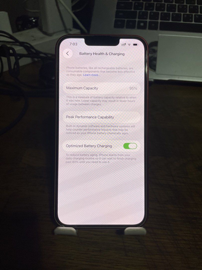 iPhone 13 256 GB Red (Category: iPhone 13 Series) located in Taytay. Submitted by jaminskiy (Listing ID 1460355431, Image 3). Description: ‼️FIXED PRICE-NO LP‼️ iPhone 13 256GB Red Used as main phone US Variant LL/A 95% Battery Health Minimal Scratches sa frame + dent sa lower left corner INCLUSIONS: Charger + Cable, 2 Cases -NO BOX and NO WARRANTY INCLUDED- RFS: Will invest on an iPad Loc: Taytay, Rizal.