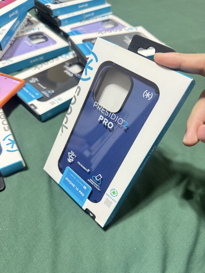 iphone 14 Pro Speck Presidio 2 (Category: Cases & Sleeves) located in Manila. Submitted by kazou038 (Listing ID 1460490651, Image 1). Description: iphone 14 Pro Speck Presidio 2 Pro case Brand new sealed Blue MEET UP ONLY ESPAÑA MANILA NEAR UST.
