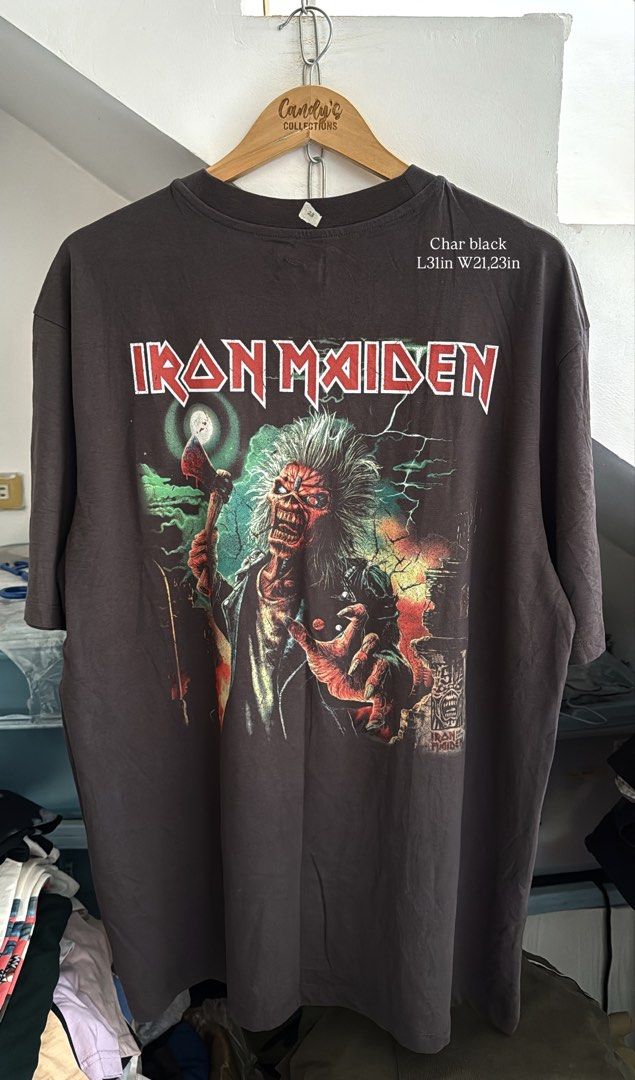 IRON MAIDEN (Category: Tshirts & Polo Shirts ) located in Cavite. Submitted by handpickedshirts (Listing ID 1460461962, Image 1). Description: New, cut tags. Vintage style. Approx L30-31i , W21in and W23in laid flat Actual photos .