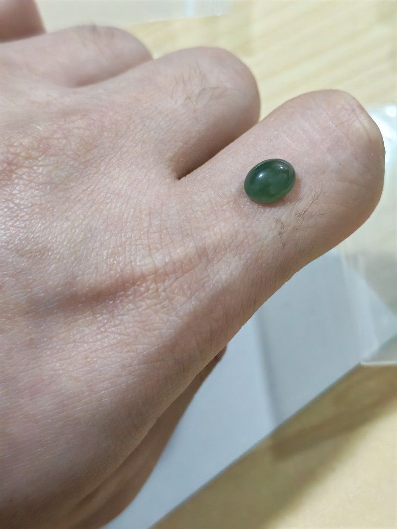 Jadeite loose stone (Category: Jewelry) located in Bacoor. Submitted by jadeitemaster (Listing ID 1460486179, Image 1). Description: Type A Jadeite With certificate Loose stone Green Can set for ring This is just the stone hence the price!.