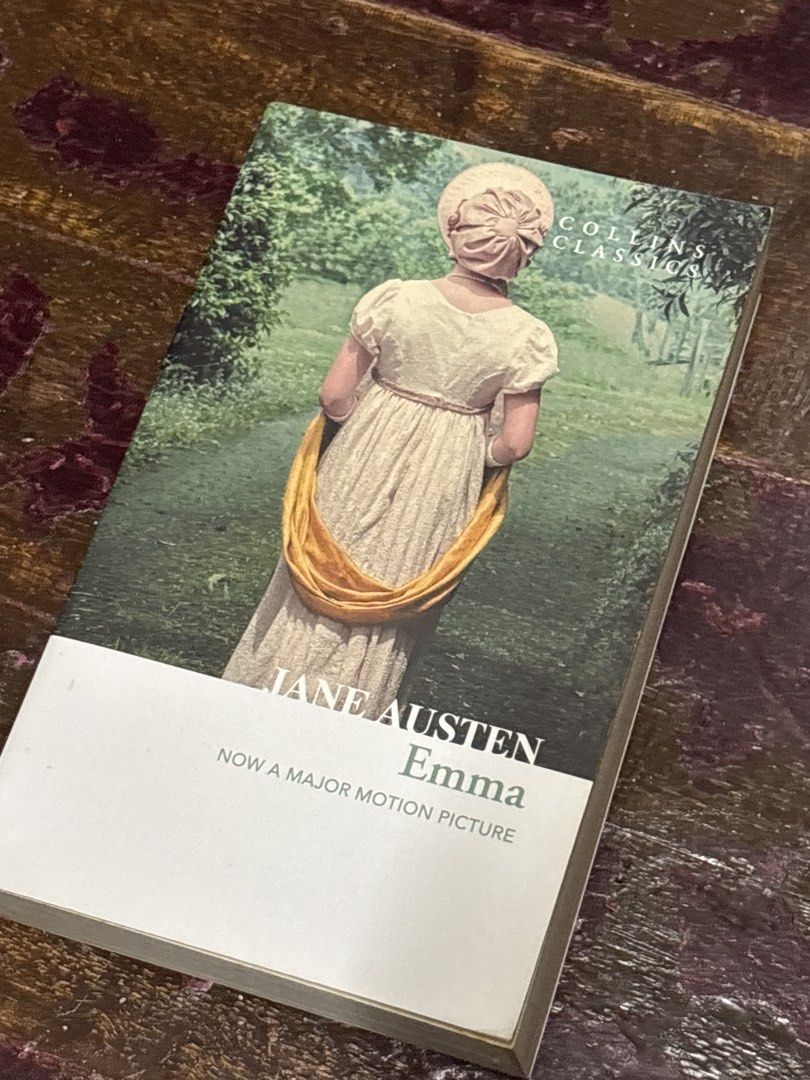 Jane Austen Emma (Collins Classics Paperback) (Category: Storybooks) located in Makati City. Submitted by dharma444 (Listing ID 1460419332, Image 1). Description: - Classic novel: Emma by Jane Austen - Edition: Collins Classics paperback - Condition: Pages yellowed from age, spine intact - Notable: Adapted into a major motion picture.