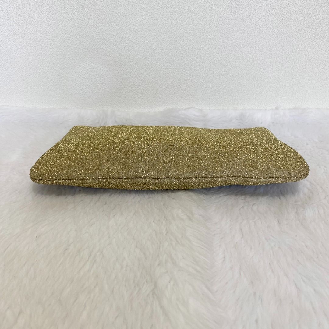 Japan Gold Glitter Zip Closure Flat Pouch Clutch (Category: Purses & Pouches) located in Cebu City. Submitted by posh_avenue888 (Listing ID 1460465160, Image 3). Description: In very good condition. From Japan. Crafted in nylon. 11" x 6.75"..