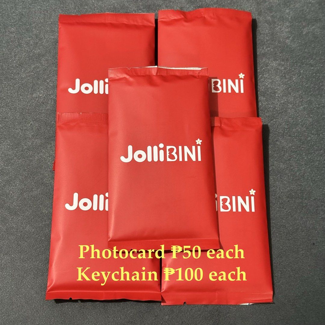 Jollibini Photocards and Key Chains (Category: Other Merchandise) located in Taguig. Submitted by markd15 (Listing ID 1460327725, Image 1). Description: # Selling duplicates # Photo cards - ₱50 each (Single) - Colet x2 - Jhoanna x2 - Maloi x1 - Sheena x2 # Photo cards - ₱100 each (Duo) - Colet x Jhoanna x1 # Keychains - ₱100 each - Colet x4 - Gwen x1 - Sheena x2 - Stacey x2 # House pickup only. Location: Napindan Taguig (near C6) # Lalamove shipp