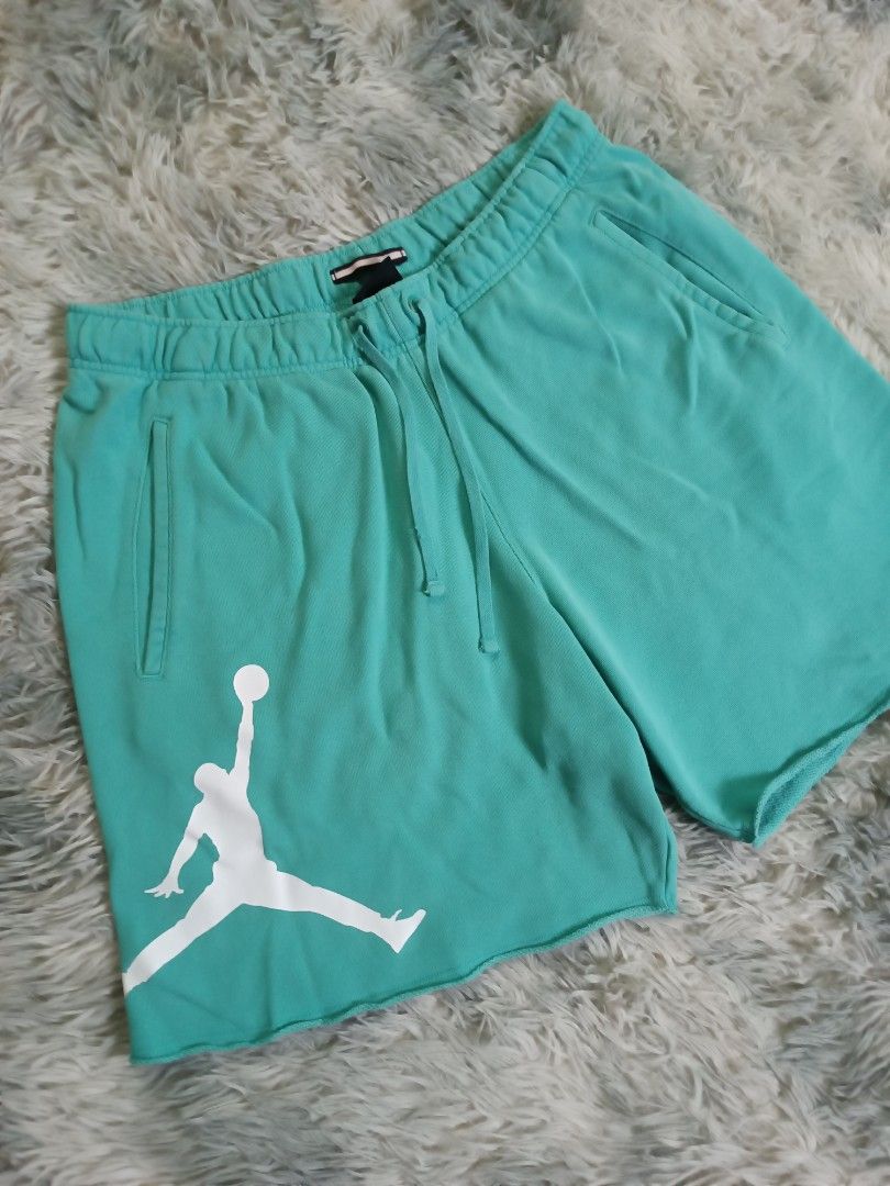 Jordan Essentials Fleece Short ( Washed Teal) (Category: Shorts) located in Mandaluyong City. Submitted by retro.199x (Listing ID 1460406732, Image 3). Description: SIZE LARGE ON TAG Waist: 33-39 Length: 18 Thigh: 14.5 Leg Opening: 12.5 EXCELLENT CONDITION.