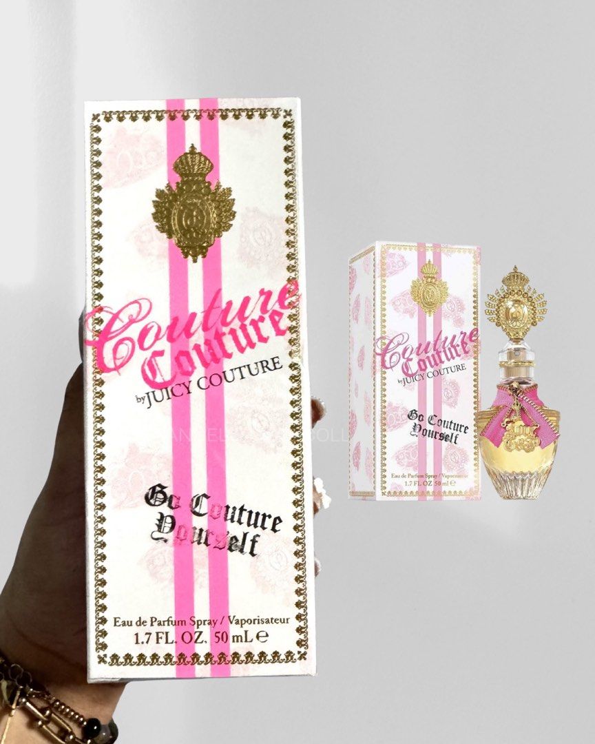 Juicy Couture Couture Couture Eau de Parfum 50ml (Category: Fragrance & Deodorants) located in Pasig City. Submitted by lykaloves (Listing ID 1460305513, Image 1). Description: - Juicy Couture Couture Couture Eau de Parfum - 50ml bottle - Comes in original box - Scent profile: 'Be Couture Yourself'.