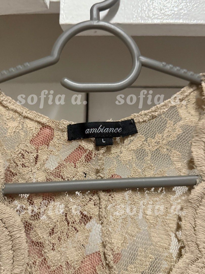 Khaki Lace Bodysuit (Category: Undergarments & Loungewear) located in Quezon City. Submitted by nnimako (Listing ID 1460394604, Image 3). Description: Size L.