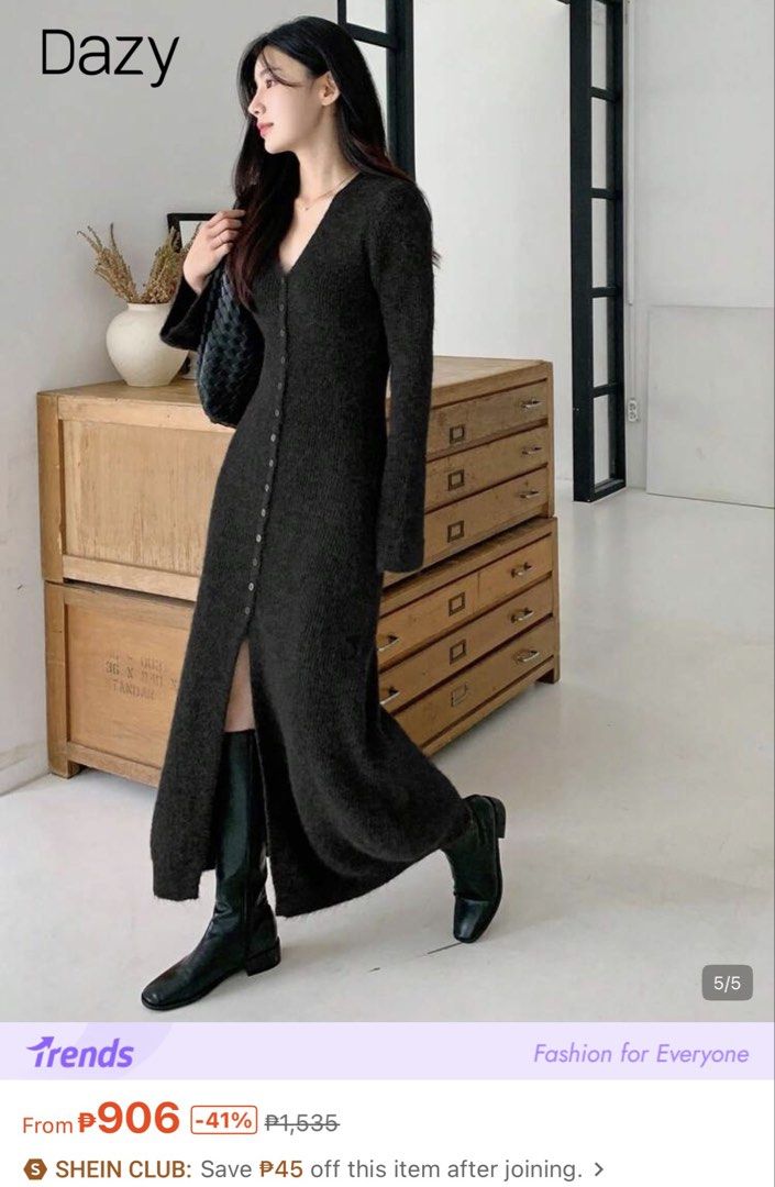 Knitted slit long dress (Category: Dresses) located in Cebu City. Submitted by passive.income (Listing ID 1460485277, Image 3). Description: .