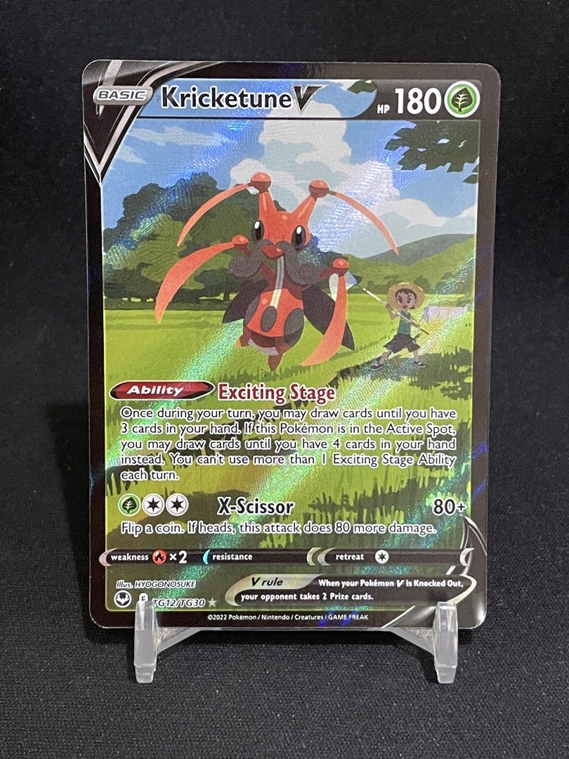 Kricketune V Silver Tempest (Category: Raw Singles) located in Muntinlupa City. Submitted by shiganshina_collectibles (Listing ID 1460431635, Image 1). Description: Modern Pokemon Cards Loc: Quezon City MoP: GCash or Maya MoD: LBC or Lalamove.