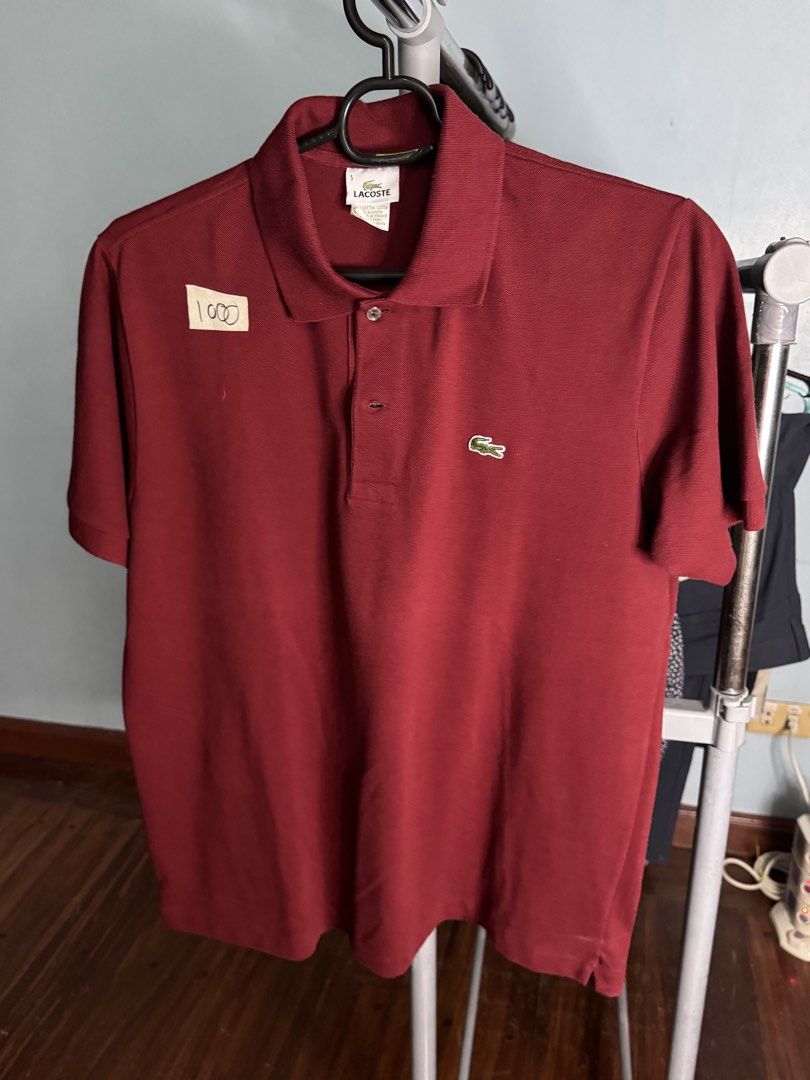 lacoste regular fit red polo, authentic! (Category: Tshirts & Polo Shirts ) located in Quezon City. Submitted by yonasthingz (Listing ID 1460368068, Image 1). Description: lacoste regular fit red polo, authentic! - P1000 - size 5 - like new, worn only a few times - rfs: not in use anymore loc: qc, new manila mop: gcash, bank transfer mod: jnt or sdd (sf/df to be shouldered by buyer) dm for inquiries!.