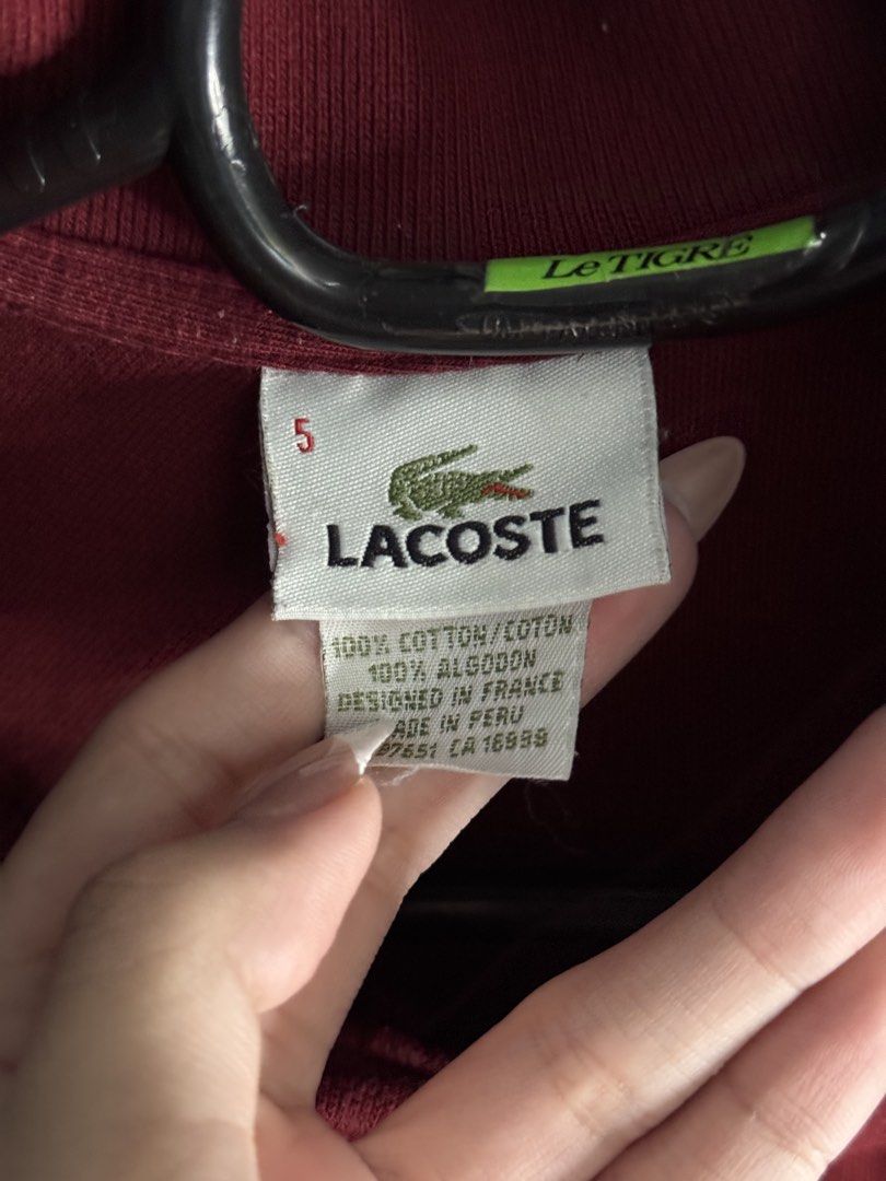 lacoste regular fit red polo, authentic! (Category: Tshirts & Polo Shirts ) located in Quezon City. Submitted by yonasthingz (Listing ID 1460368068, Image 2). Description: lacoste regular fit red polo, authentic! - P1000 - size 5 - like new, worn only a few times - rfs: not in use anymore loc: qc, new manila mop: gcash, bank transfer mod: jnt or sdd (sf/df to be shouldered by buyer) dm for inquiries!.