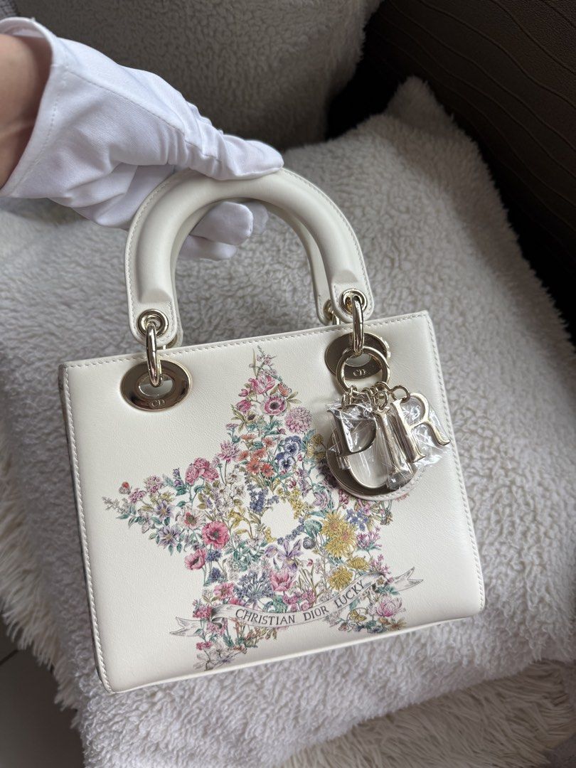 Lady Dior Small My Lucky Dior (Category: Luxury Bags & Wallets) located in Manila. Submitted by ccluxuryy (Listing ID 1460493755, Image 1). Description: Small Lady Dior Lucky Dior GHW (Limited Edition) 2025 purchased Unused, sealed hardwares Comes full box with card and authenticity cert from Legitgrails P143 only ✨ Location: Merville, Paranaque Meet up: MOA, Newport, Greenbelt, BGC Delivery: Grab, Lalamove or LBC Guaranteed authentic or money ba