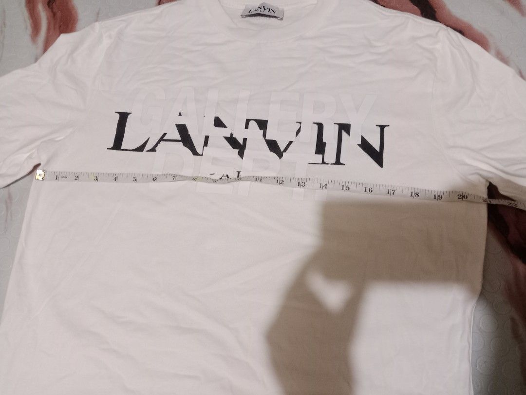 LANVIN X GALLERY DEPT TEE. (Category: Luxury Apparel) located in Roxas, Palawan. Submitted by cabreramed14075 (Listing ID 1460385072, Image 2). Description: LAVIN X GALLERY DEPT SHIRT EXCELLENT CONDITION NO ISSUE COLOR RATE:9.8/10 DIMES:21 x 26 SMALL ON TAG OVERSIZED ADD SHIPPING FEE LOCATION PALAWAN.