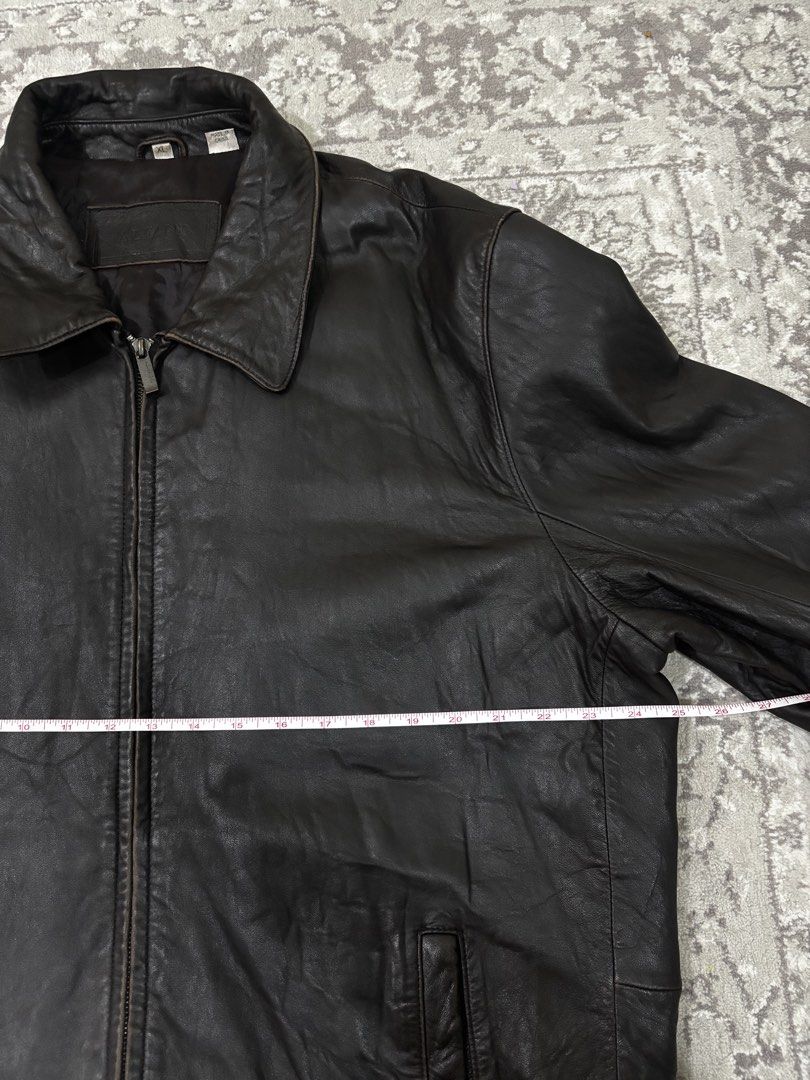 Leather Jacket Alfani (Category: Coats, Jackets and Outerwear) located in Manila. Submitted by meddsalim (Listing ID 1460474551, Image 3). Description: Brown leather jacket Xl Dimes on 2nd,3rd photo.