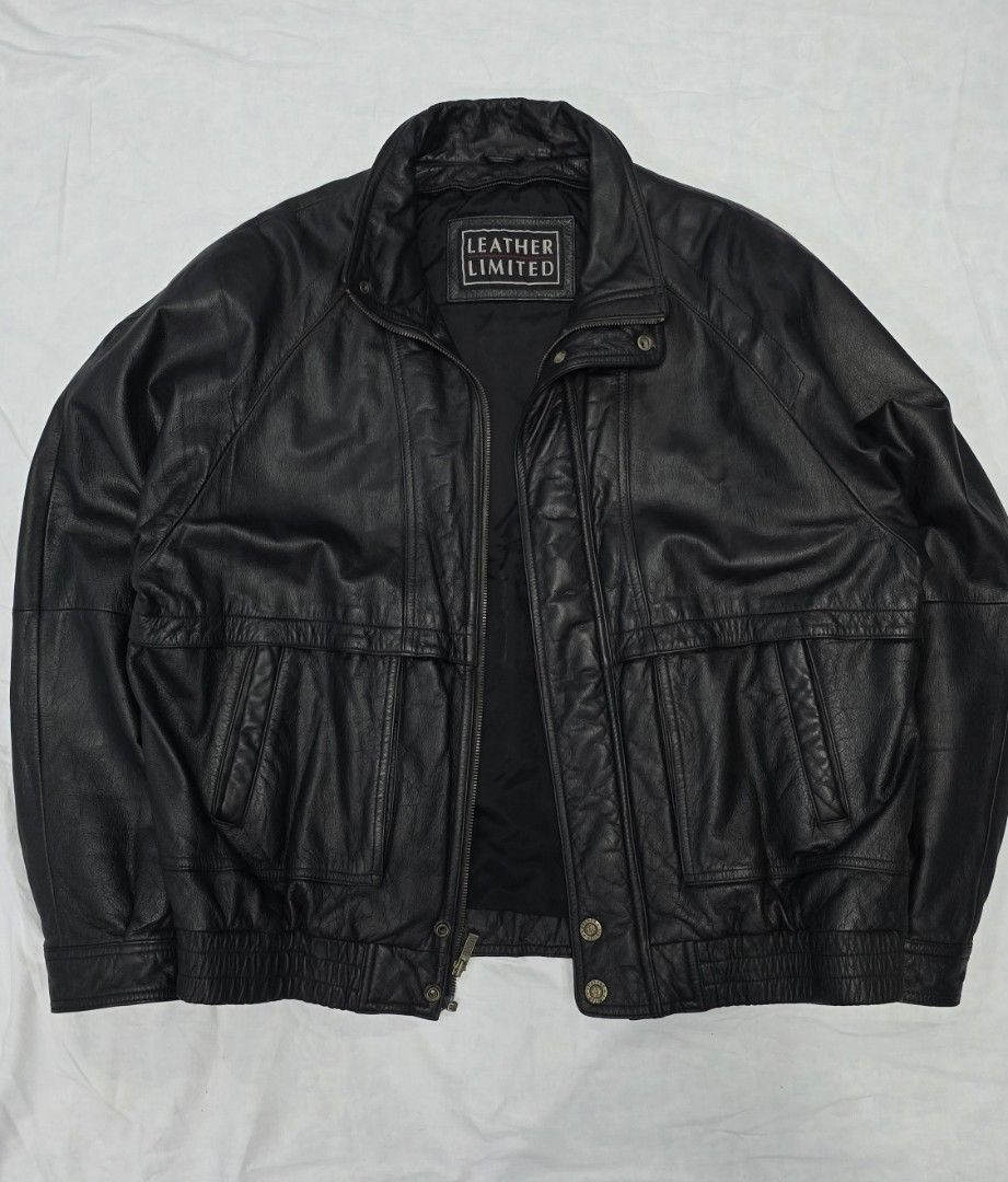 Leather Limited Black Genuine Leather Jacket (Category: Coats, Jackets and Outerwear) located in Santa Rosa. Submitted by hangrycryp53334 (Listing ID 1460460137, Image 1). Description: - Classic black genuine leather jacket from Leather Limited. - Shell: 100% Genuine Leather - Lining: 50% Nylon, 50% Acetate - Filler: 100% Polyester - Features zip-up front and two front pockets with snap closures. - Ideal for layering. - Care: Professional leather