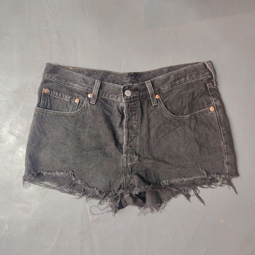 Levis 501 sexy Short Denim Button Down (Category: Shorts) located in Daraga. Submitted by flip2fit (Listing ID 1460408459, Image 1). Description: 34 Waist 12 length 13 leg opening 10 rise Excellent Condition.