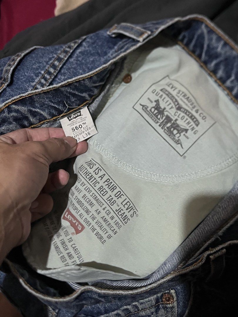 Levis 560 Loose fit 80’s release (Category: Jeans) located in Santa Barbara. Submitted by keldude (Listing ID 1460443637, Image 1). Description: 33-35 Waist 45 Length 14 Thigh 7 Hem No Issue.