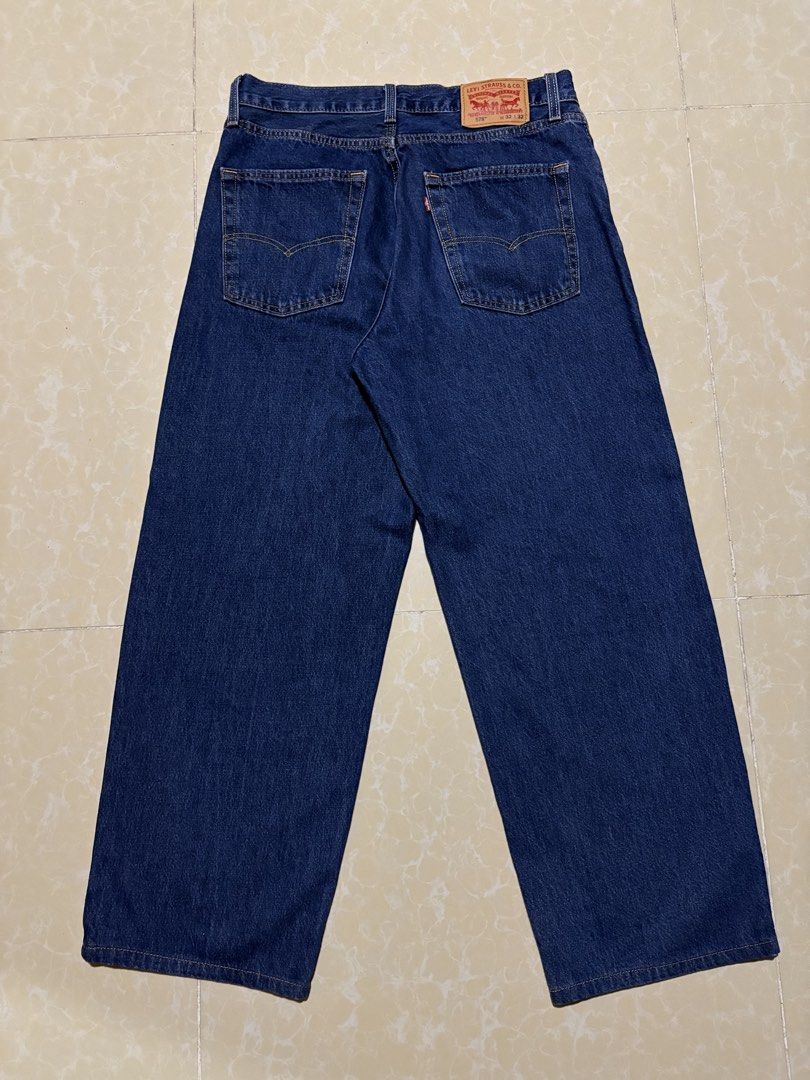 Levis 578 Baggy Jeans (Category: Jeans) located in Batangas. Submitted by arbyyyyy (Listing ID 1460463994, Image 3). Description: Levis 578 Baggy Jeans Not Thrifted Dark Wash 32 x 32 on tag W: 34 in. L: 40 in. H: 9.5 in..