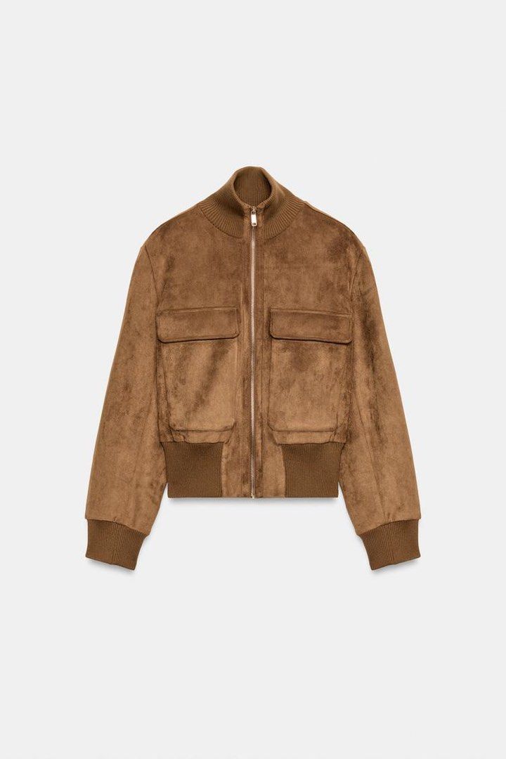 LF❗️Zara Brown Jacket Suede Turtleneck (Category: Coats, Jackets and Outerwear) located in Bulacan. Submitted by poshpalette (Listing ID 1460329521, Image 1). Description: Pls pm if u have this Zara h&m gucci chanel dior chrome hearts burberry coach tory burch .