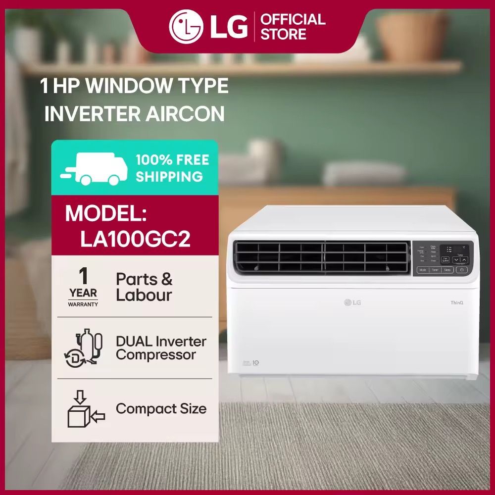 LG ThinQ Window Type Air Conditioner (Category: Air Conditioning and Heating) located in Taguig. Submitted by oddfire_e5b557 (Listing ID 1460349792, Image 1). Description: - LG ThinQ Window Type Air Conditioner - Sleek white unit - Digital display panel with easy controls - Smart connectivity features for convenience - Perfect for keeping your room cool and comfortable - Message us for inquiries!.