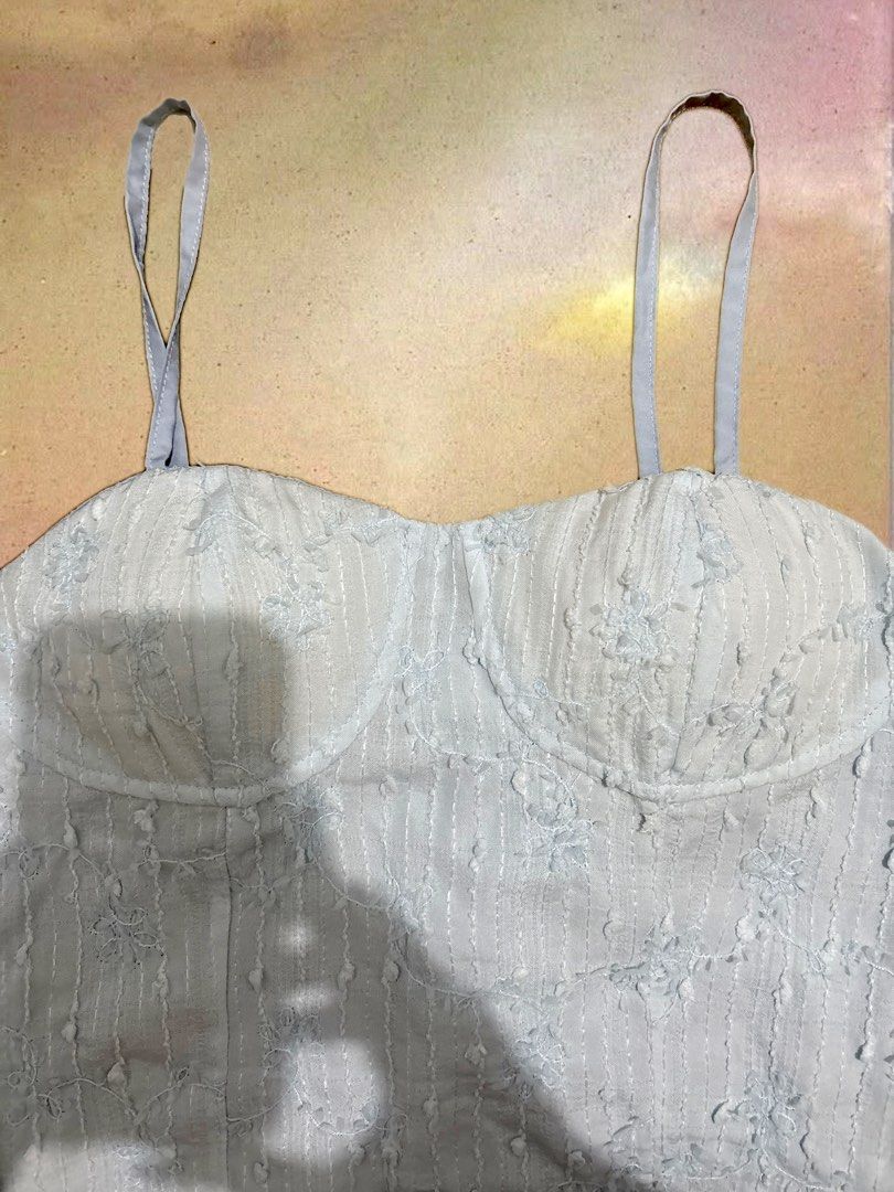 Light Blue Embroidered Corset Crop Top (Category: Others Tops) located in Pateros City. Submitted by maurjss (Listing ID 1460382146, Image 3). Description: .