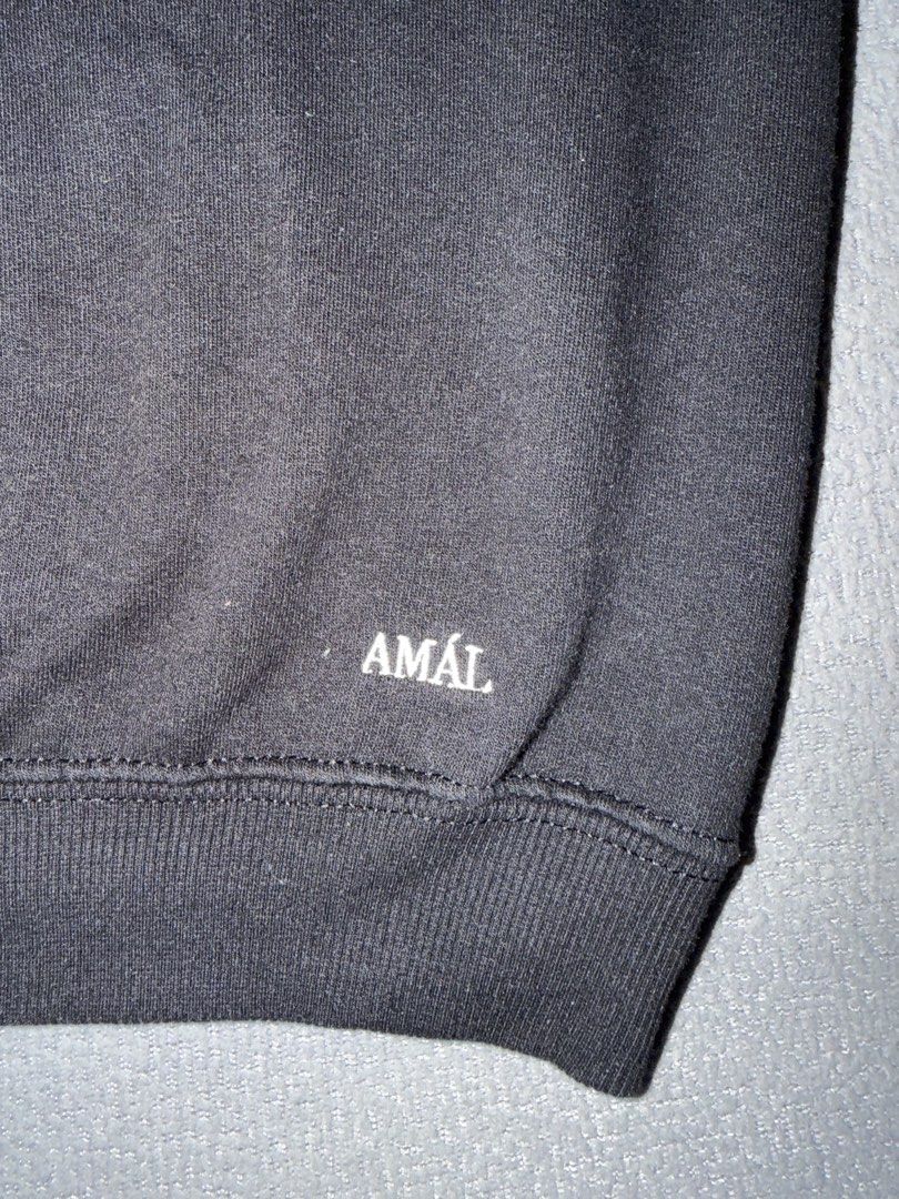 AMÁL Black Sweatshirt (Category: Coats, Jackets and Outerwear) located in Quezon City. Submitted by spicycalimaki (Listing ID 1460428076, Image 3). Description: - fits size S - local brand (not being sold anymore) - last price posted MEASUREMENTS Width: 19.5” Length: 24” 🏷️ zara h&m mango uniqlo monki cotton on urban revivo bershka pull & bear love bonito editors market shein tiktok charlotte folk richboyz.