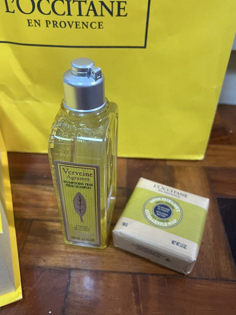 Loccitane Shampoo + Soap with Complete Gift Packaging (Category: Baby Toiletries & Grooming) located in Quezon City. Submitted by chloe_declutter (Listing ID 1460364050, Image 2). Description: Bnew Cubao QC loc Can do pickup or j&t.