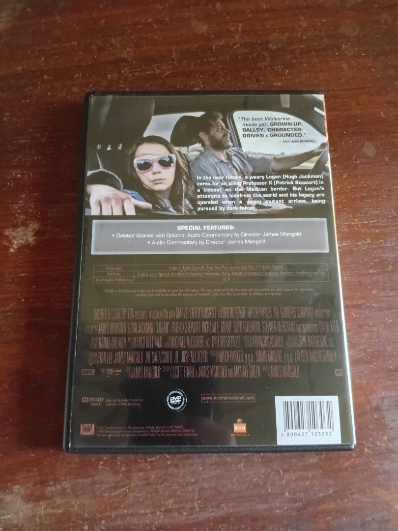 Logan DVD (Category: CDs & DVDs) located in Don Carlos. Submitted by aspect_ratio (Listing ID 1460323962, Image 2). Description: region 3.