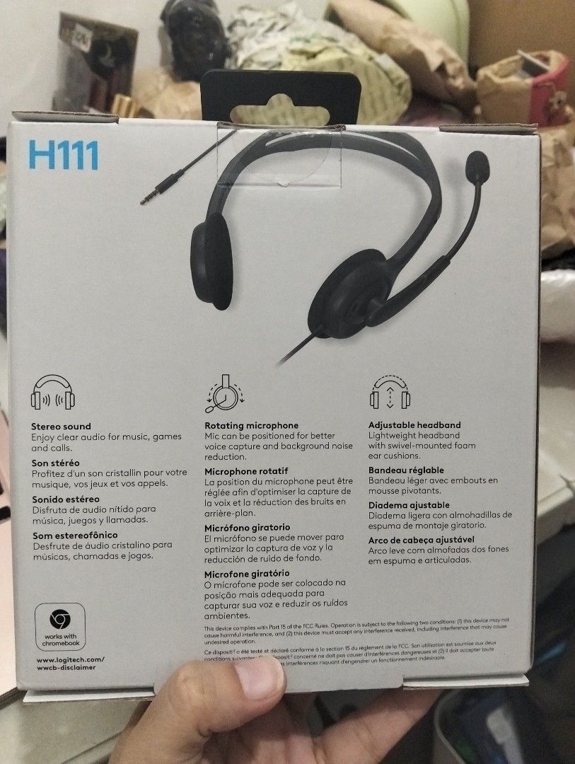 Logitech H111 3.5mm stereo headset (Category: Other Accessories) located in Marikina City. Submitted by theflos (Listing ID 1460407890, Image 3). Description: .