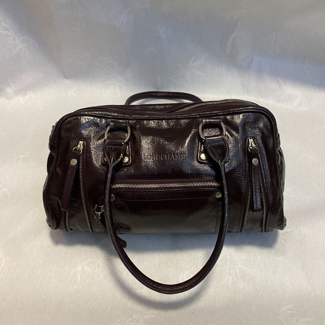 Longchamp Rodeo Luxe Y2K Burgundy (Category: Shoulder Bags) located in Antipolo. Submitted by bentakahitanoano (Listing ID 1460447810, Image 3). Description: This bag is a vintage Longchamp Rodeo Lux (Luxe) bowler/satchel bag from the mid-to-late 2000s Y2K era. During this time, Longchamp leaned heavily into premium, edgy leather collections to supplement their canvas tote offerings, creating pieces with a distinct "indie-sleaze" and rock-chic ae