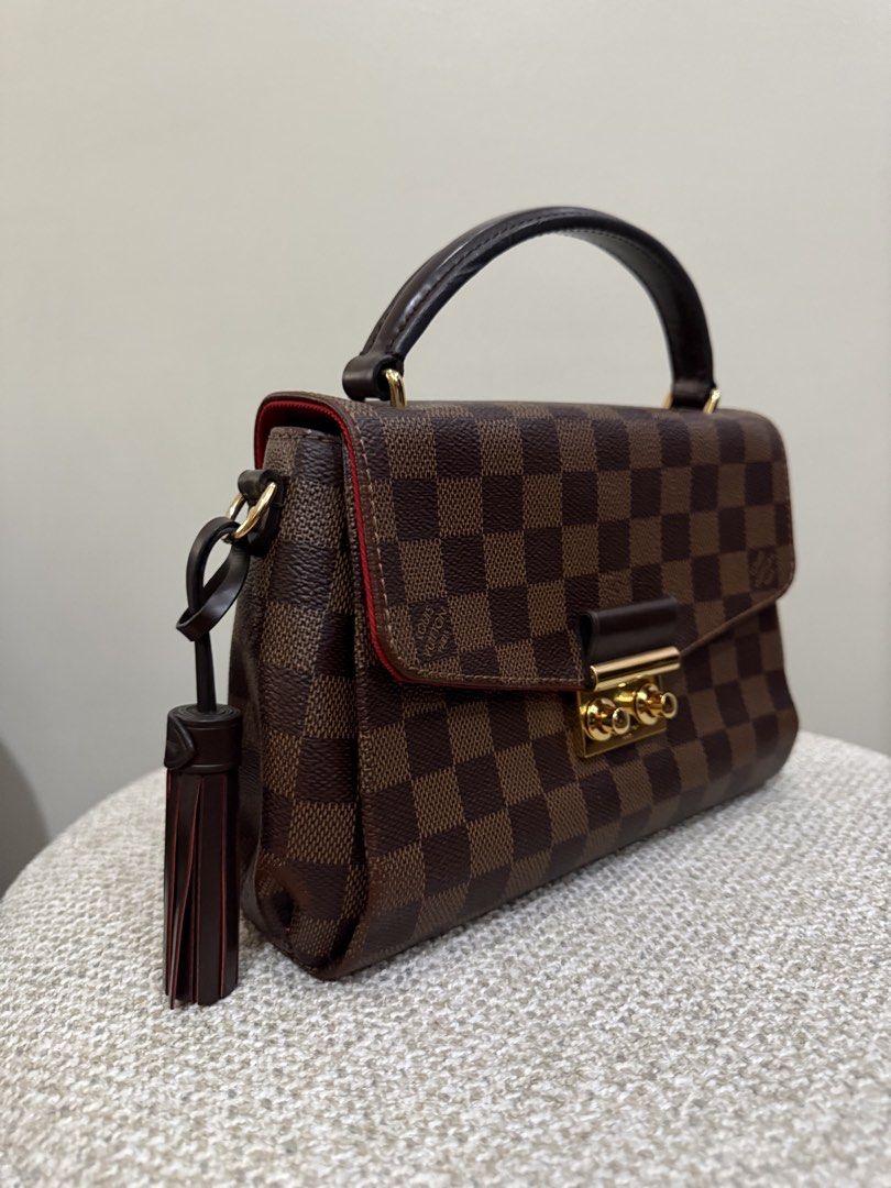 Louis Vuitton Damier Ebene Locky BB Bag (Category: Luxury Bags & Wallets) located in Quezon City. Submitted by happy_findds (Listing ID 1460440767, Image 2). Description: - Authentic Louis Vuitton Damier Ebene canvas with signature checkered pattern - Detachable shoulder strap included - Top handle for versatile carrying - Comes with a stylish tassel charm - Ideal for daily use or special events Preloved market price: 65k We are selling it for on