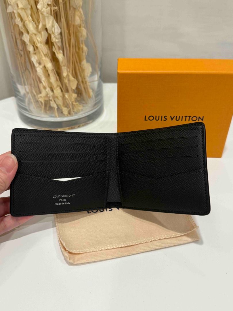 Louis Vuitton Monogram Eclipse Bifold Wallet (Category: Luxury Bags & Wallets) located in Las Pinas. Submitted by happystar_cac724 (Listing ID 1460400566, Image 3). Description: Brand new Louis Vuitton M62294 Portefeuille Slender wallet Comes complete Php 30k only.