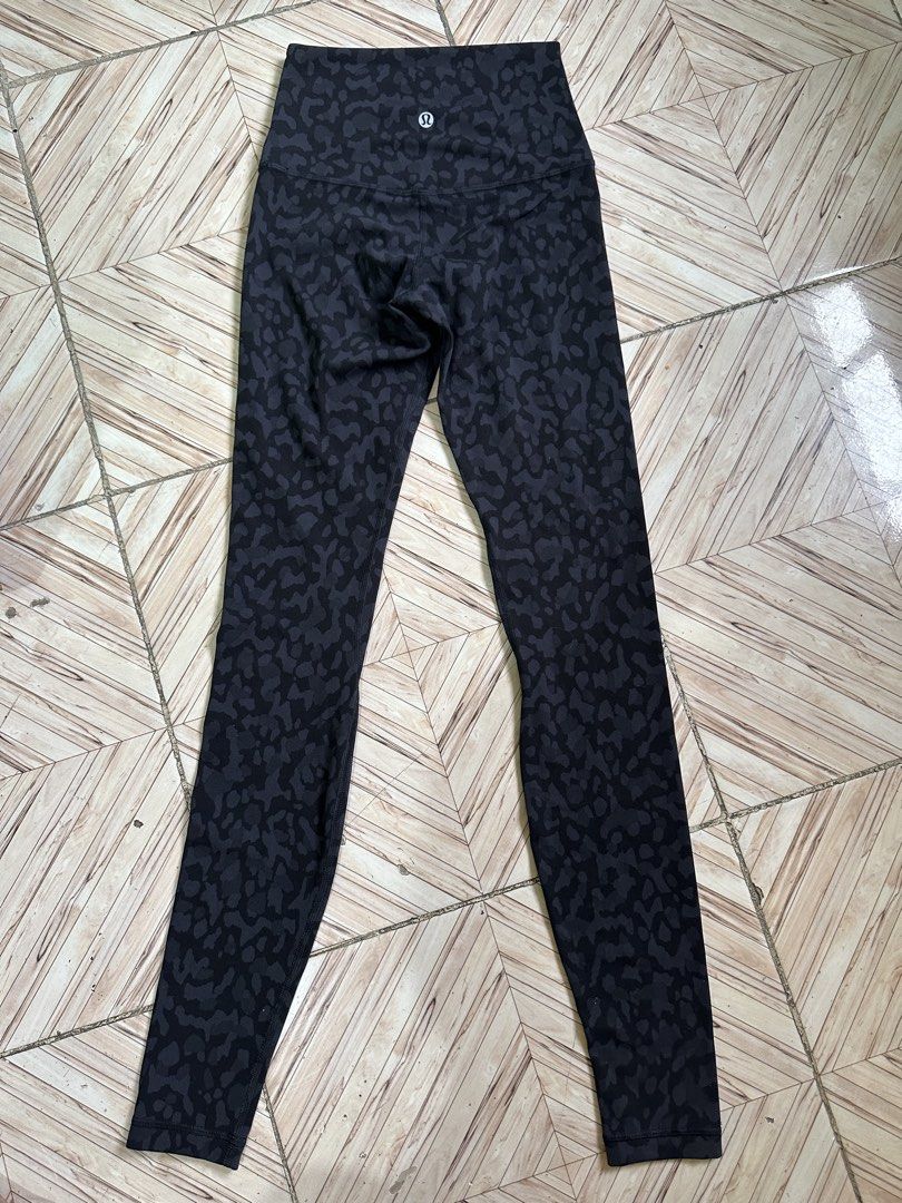 Lululemon Align Leopard Print High-Rise Leggings Size 2 (Category: Activewear) located in Manila. Submitted by alejeong27 (Listing ID 1460304984, Image 2). Description: - Lululemon Align Leggings - Cool Leopard Print - High-Rise Style - Size: 2 - Ultra-soft and comfortable fabric - Ideal for workouts or lounging - Features Lululemon logo on the back - Includes size tag.