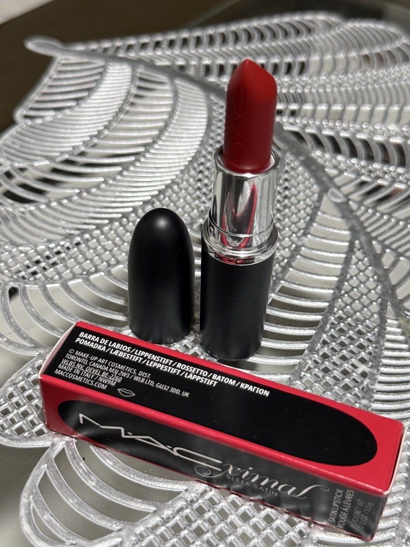 MAC lipstick (Left on Red shade) (Category: Makeup) located in Makati City. Submitted by prebykris (Listing ID 1460426030, Image 1). Description: Brand new, recently purchased in SM MOA LOOK. Guaranteed authentic. Retails at ₱1,400. RFS: impulse purchase.