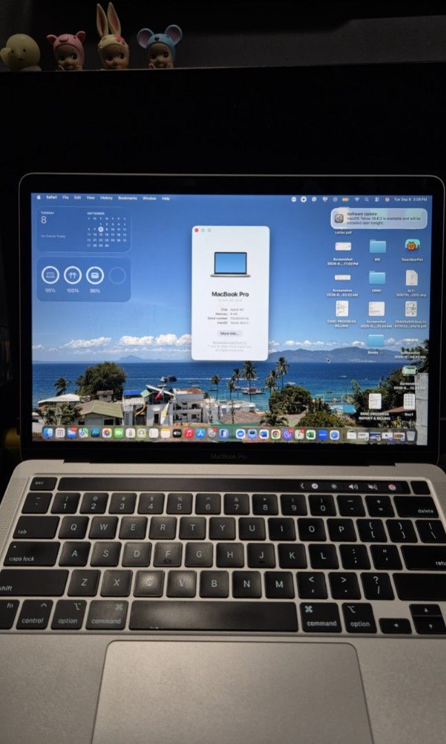 Macbook Pro M2 2022 (Category: Laptops & Notebooks) located in Pasig City. Submitted by ejrzxx (Listing ID 1460384380, Image 3). Description: 📌 slightly negotiable 📌 Rarely used because I mosltly use my gaming laptop, this is just my backup laptop. 📌 Magic Mouse worth 5k inlcuded 📌 Super smooth, I never experienced lagging. 📌 Battery health: 97% 📌 RFS: upgrade.