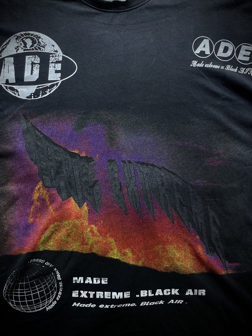 Made Extreme x Black Air (Category: Tshirts & Polo Shirts ) located in Manila. Submitted by tuklasmnl (Listing ID 1460315288, Image 2). Description: XL on Tag 25 x 30 Excellent Condition No Issue.