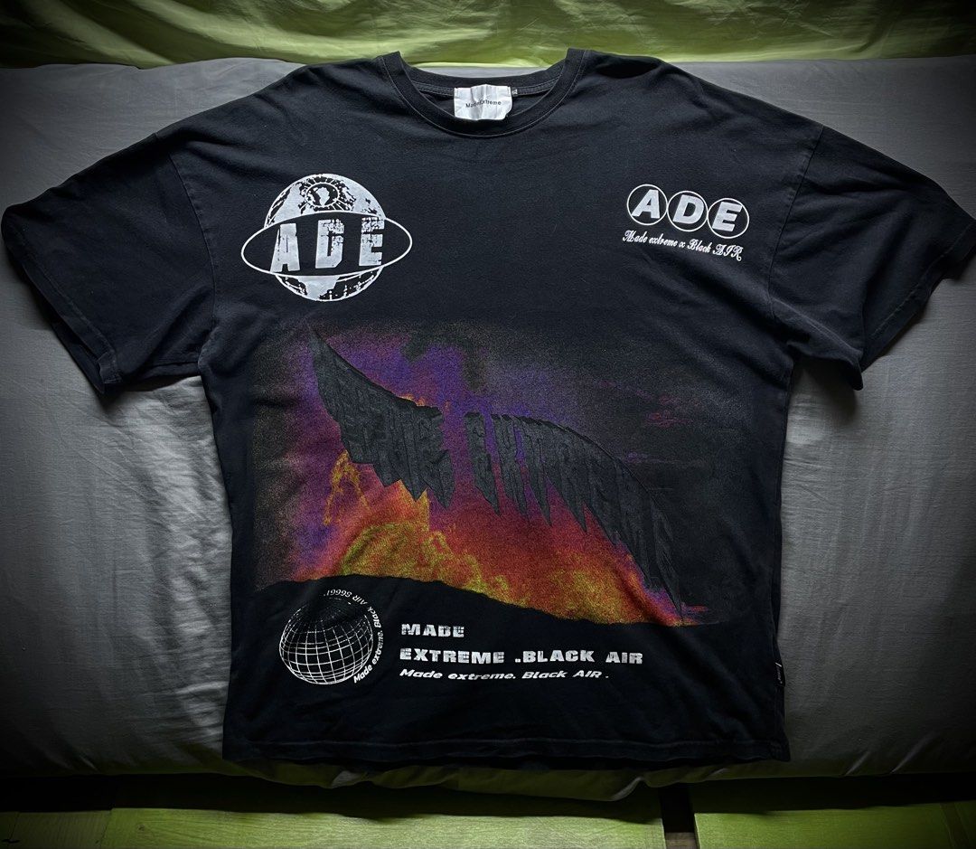Made Extreme x Black Air (Category: Tshirts & Polo Shirts ) located in Manila. Submitted by tuklasmnl (Listing ID 1460315288, Image 1). Description: XL on Tag 25 x 30 Excellent Condition No Issue.