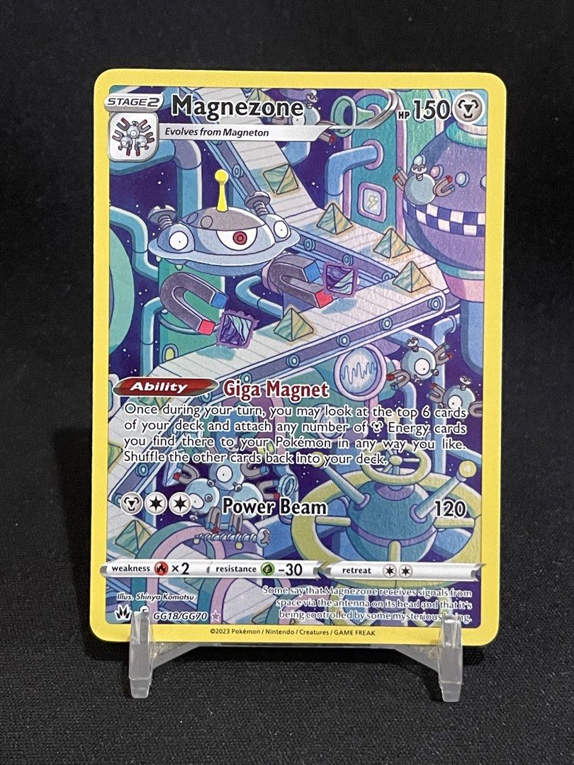 Magnezone Art Rare Crown Zenith (Category: Raw Singles) located in Muntinlupa City. Submitted by shiganshina_collectibles (Listing ID 1460431287, Image 1). Description: Modern Pokemon Art Rare Card Loc: Quezon city MoP: Gcash or Maya MoD: LBC or Lalamove.