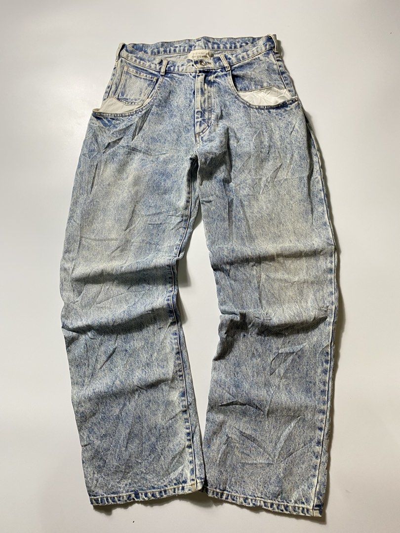 Maison Margiela Washed Denim Jeans (Category: Jeans) located in Tacloban City. Submitted by kanye_east1 (Listing ID 1460471389, Image 2). Description: Details 28-30 Waist x 42 length x 10 Hem 9/10 Color Rate No issue Need wash only.