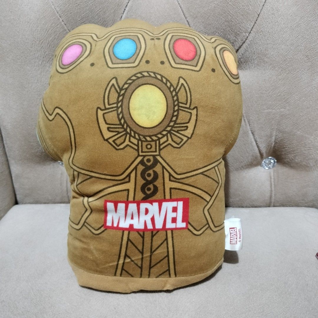 Marvel Thanos Infinity Gauntlet Plush Toy (Category: Plushies & Soft Toys) located in Imus. Submitted by viaysthriftshop (Listing ID 1460323305, Image 1). Description: ▪️length - 10 inches ▪️Like New - An essential addition to any Marvel fan's collection..