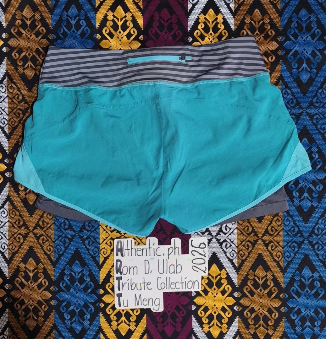 MEC Running Shorts Teal Grey Striped Liner Size 7RM (Category: Shorts) located in Pasig City. Submitted by althentic.ph (Listing ID 1460322639, Image 3). Description: 250 + JNT SF *Original MPG Running Shorts for Women With Inner Mesh Stretchable Size MEDIUM Actual Measurements: Waist - 30"-32" Length - 10"/11.5" EXCELLENT Thrifted Condition 9+/10 ✔Tags are available upon request, can be sent thru PM ✔fix price ✔payment first policy thru gcash/bp