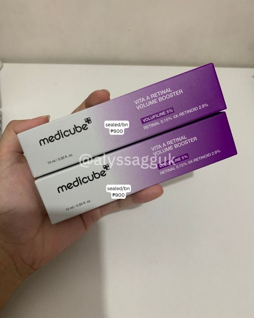 medicube & APRILSKIN skincare (Category: Face Care) located in Marikina City. Submitted by alyssagguk (Listing ID 1447614169, Image 2). Description: prices indicated on the photo OPEN FOR TAKE ALL, DM YOUR OFFER APRILSKIN A.C.E MUGWORT CENTELLA CALMING SERUM APRILSKIN A.C.E VITA KOJIC BRIGHTENING SERUM APRILSKIN HERO ALLDAY PLUMPING LIP STAIN APRILSKIN CARROTENE IPMP CLEARING SOLUTION APRILSKIN REAL CALENDULA PEEL OFF PACK medicube Vita A Retinal