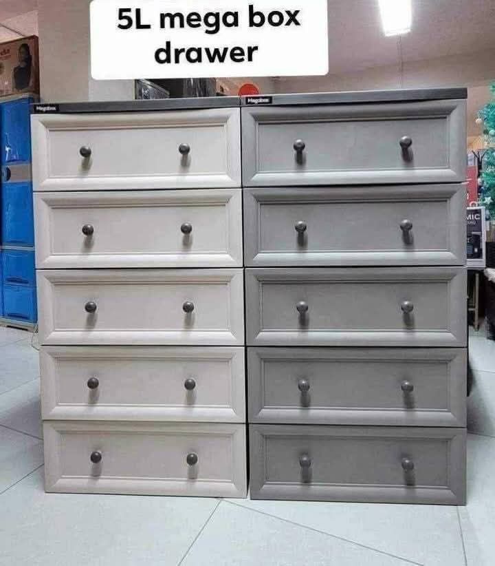 Mega cabinet and mega drawer (Category: Shelves, Cabinets & Racks) located in Manila. Submitted by joydolor (Listing ID 1460310999, Image 2). Description: Mega drawer 3050 Mega slim 1750 Cabinet hanger type 4850 Cabinet shelves type 5050.